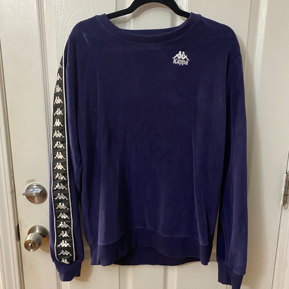 Unisex velvet Kappa crewneck sweatshirt
